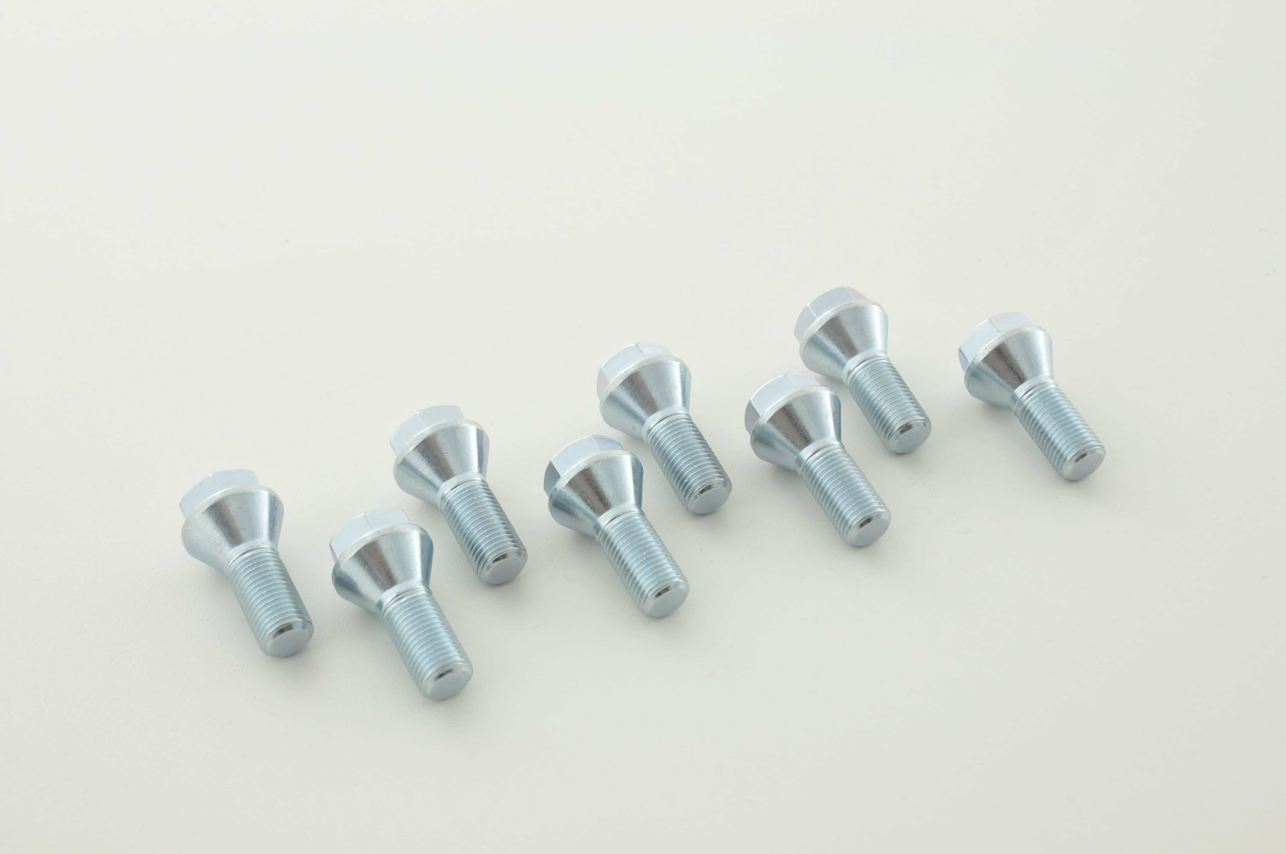 Radschrauben Set (8 Stk.) Schaftlänge 21mm Kegelbund Kurzkopf silber M12x1,5 Radschrauben Set (8 Stk.) Schaftlänge 21mm Kegelbund Kurzkopf silber M12x1,5